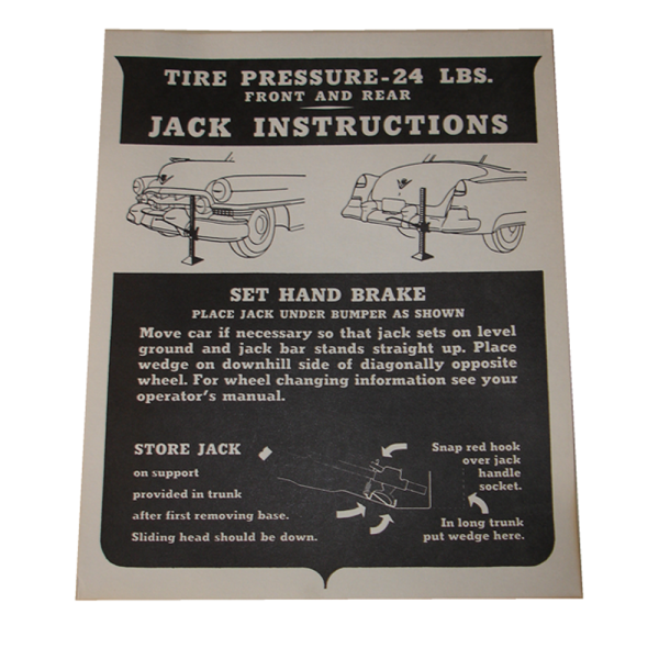 Rubber The Right Way - Jack Instructions Decal - In Trunk