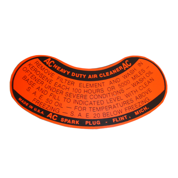 Rubber The Right Way - Air Cleaner Decal - 2 x 4 carb