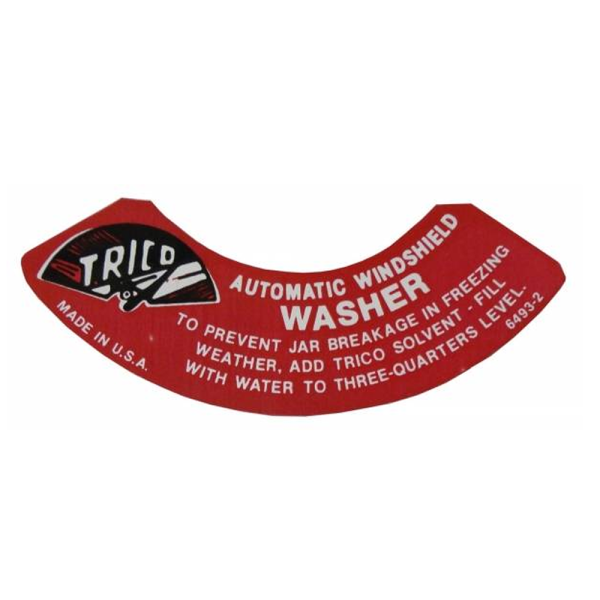 Rubber The Right Way - Windshield Washer Lid Decal (Trico)