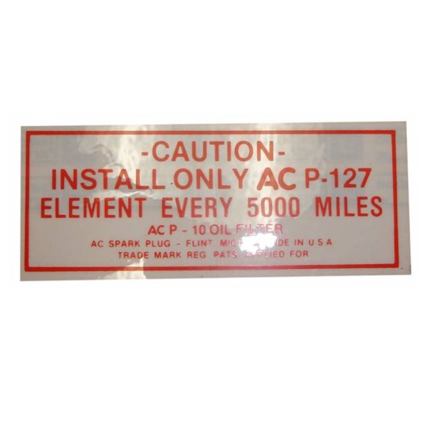 Rubber The Right Way - Oil Filter Decal - AC P127