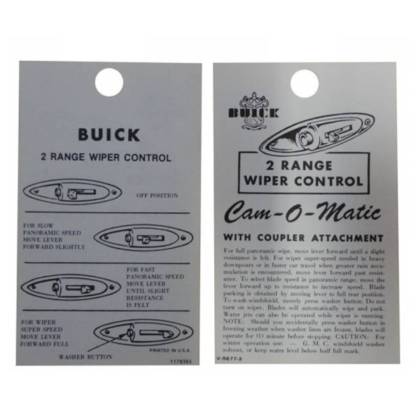 Rubber The Right Way - Windshield Wiper Instructions Tag