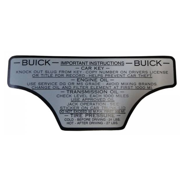 Rubber The Right Way - Tire / Oil Pressure Decal