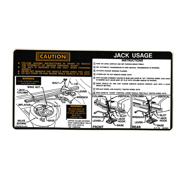 Jim Osborne Reproductions - Jack Instructions Decal