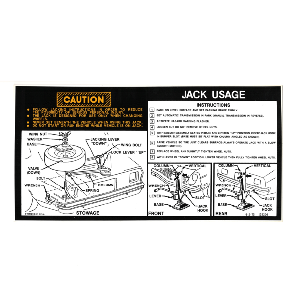 Jim Osborne Reproductions - Jack Instructions Decal