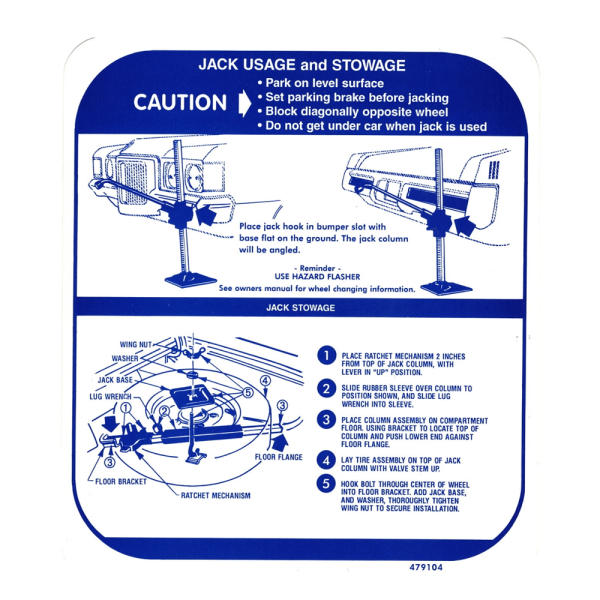 Jim Osborne Reproductions - Jack Stowage And Use Decal