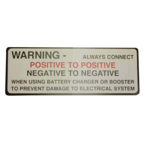 Battery Warning Decal