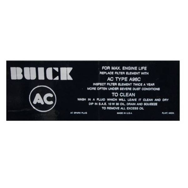 Wildcat 310 Air Cleaner Service Instructions Decal