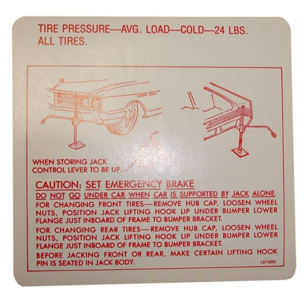 Jack Instructions Decal