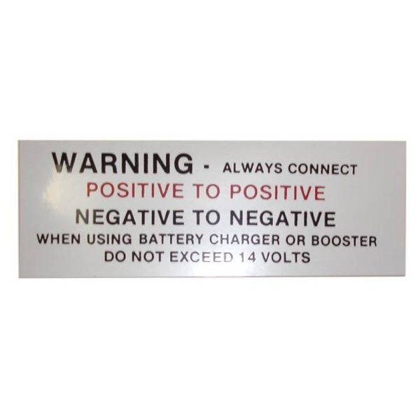 Battery Warning Decal