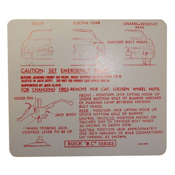 Jack Instructions Decal