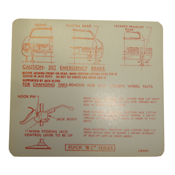 Jack Instructions Decal