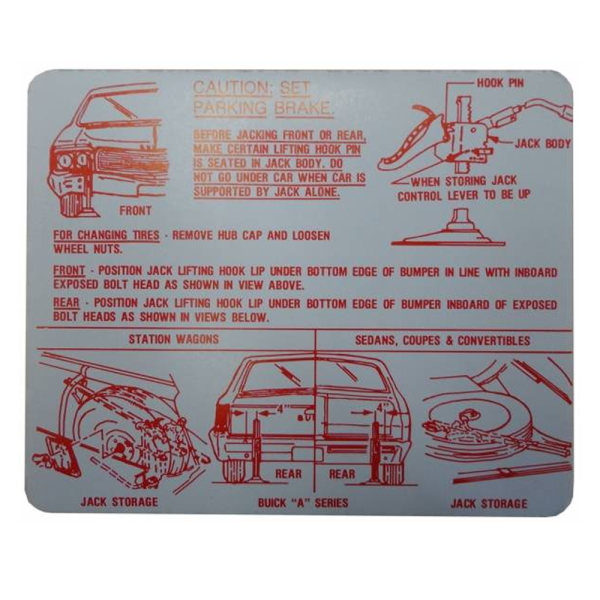 Jack Instructions Decal
