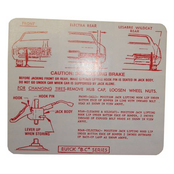 Jack Instructions Decal