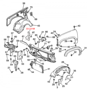 Rubber The Right Way - Inner Fender Dust Shield - RH Side Behind Battery - Image 2