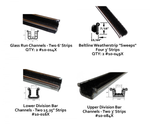 Rubber The Right Way - Window Run, Division Channel & Beltline / Felt kit - 10 Pc. - Image 2