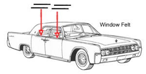 Windowfelt - Complete 4 Piece Kit - Pre-Cut & Formed As Original