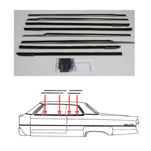 Windowfelt  - Complete 8 Piece Kit - Pre-Cut & Formed As Original