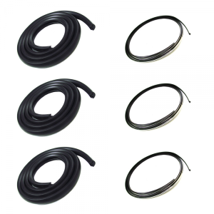 Rear & Corner Window Seal - 6 piece Kit - Includes Chrome Lock Strip