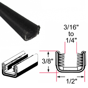 Rubber The Right Way - Window Run Channel - Rigid - Pair of 4' Strips - 3/8" Tall 1/2" Wide - Image 3