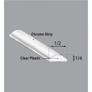 Rubber The Right Way - Lockstrip - Chrome - 1/2" Wide x 1/4" Tall - 17' 1" Long - Image 3