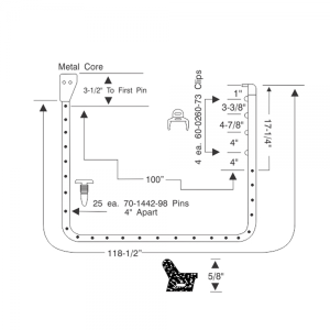 Rubber The Right Way - Door Seal Kit - Front (2nd Type With Clips) - Image 2