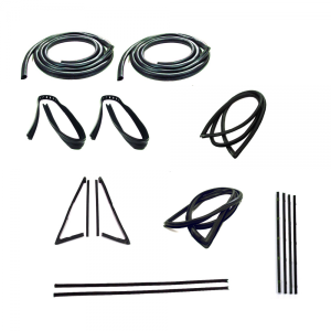 Master Weatherstrip Kit - With Large Back Window / Without Windshield Trim / With Chrome Beltline
