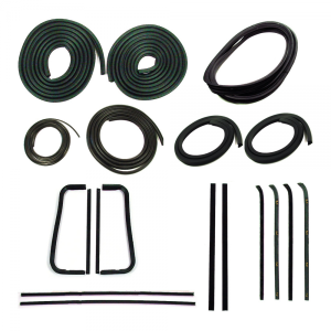Master Weatherstrip Kit - With Chrome Windshield Trim / With Metal Framed Door Glass