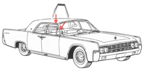 Roof Rail Seal - Over Front Doors