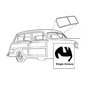 Windshield Seal - SINGLE Groove for Trim