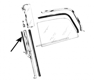 Front of Door Seal - Goes Up Windshield Post