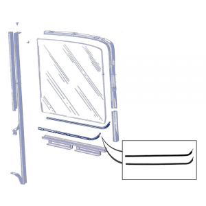 Beltline Anti-Rattler Weatherstrip - Pair