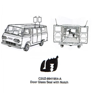 Rear Door & Side Door Glass Seal - With Notch