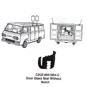 Rear Door & Side Door Glass Seal - Without Notch