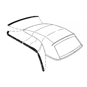 Convertible Top Weatherstrip Kit - 9 Piece