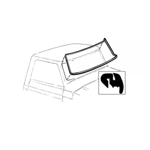 Windshield Seal - No Groove for Chrome