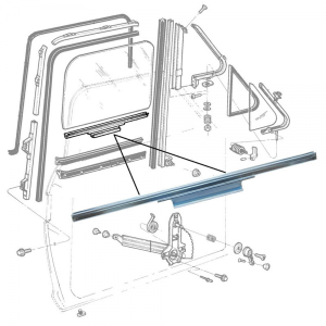 Door Glass Lift Channel - LH