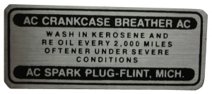 Oil Filler Cap Decal