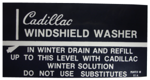 Windshield Washer Bracket Decal