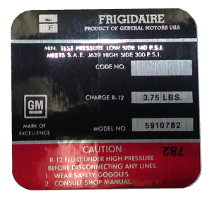 Air Conditioner Compressor Decal