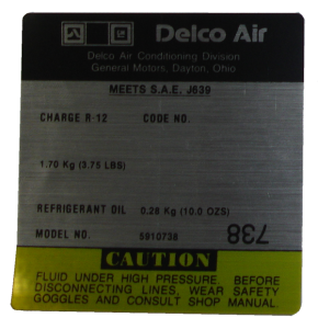 Air Conditioner Compressor Decal