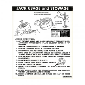 Jack Instructions Decal