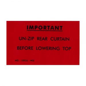 Rear Curtain Trunk Decal