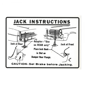 Jack Instructions Decal