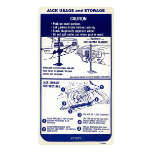 Jack Instructions Decal