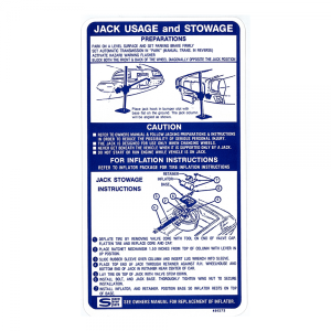 Jack Instructions Decal