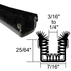 Rubber The Right Way - Window Run Channel - Rigid - Pair of 4' Strips - 25/64" Tall 7/16" Wide - Image 2