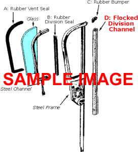 Rubber The Right Way - Window Run Channel - Rigid - Pair of 4' Strips - 15/32" Tall 25/64" Wide - Image 2