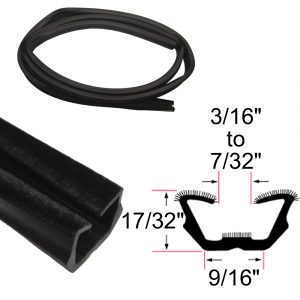 Rubber The Right Way - Glass Run Channel - Flexible - 8' Strip - 17*32" Tall 9/16" Wide - Image 2