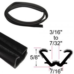 Rubber The Right Way - Glass Run Channel - Flexible - 8' Strip - 5/8" Tall 7/16" Wide - Image 2