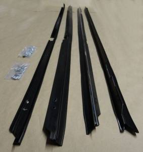 Rubber The Right Way - Windowfelt  - Complete 4 Piece Kit - Pre-Cut & Formed As Original - Models With Special Molding On Door - Image 2